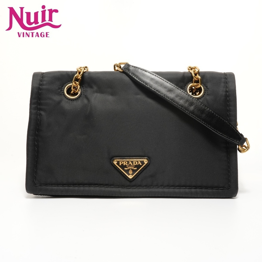 Prada Shoulder Bag Chain Black